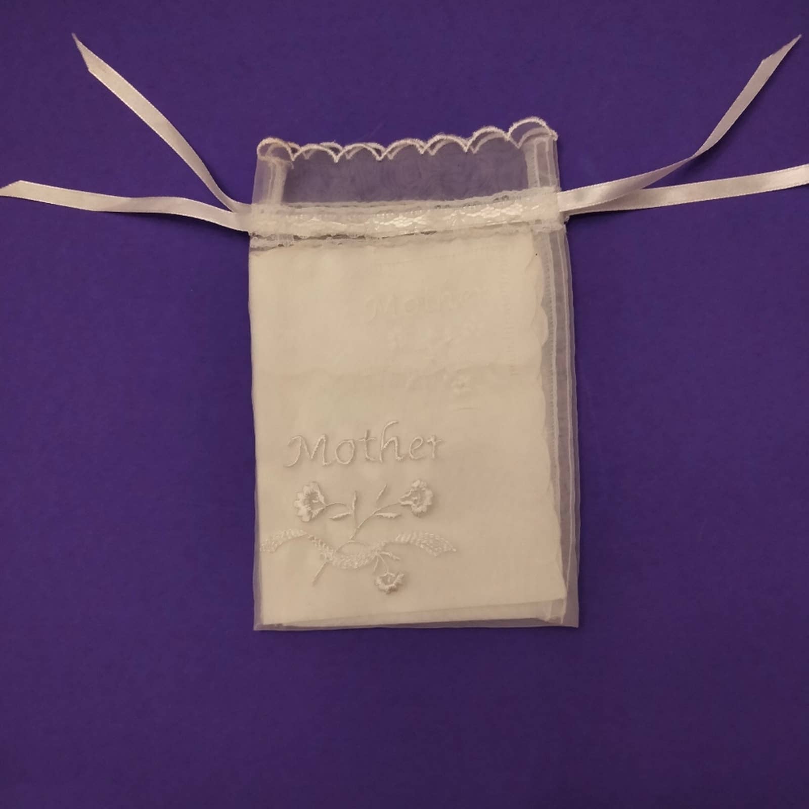 Vintage Mother Cotton Handkerchief 12x12 Inches